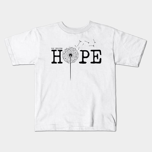 'You Deliver Hope' Food and Water Relief Shirt Kids T-Shirt by ourwackyhome